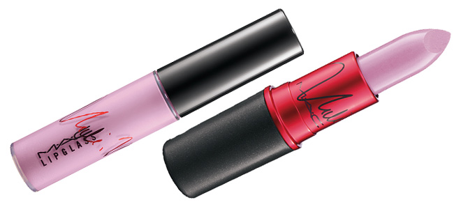 4. LABIOS. Viva Glam Nicki Lipstick y Lipglass de M·A·C.