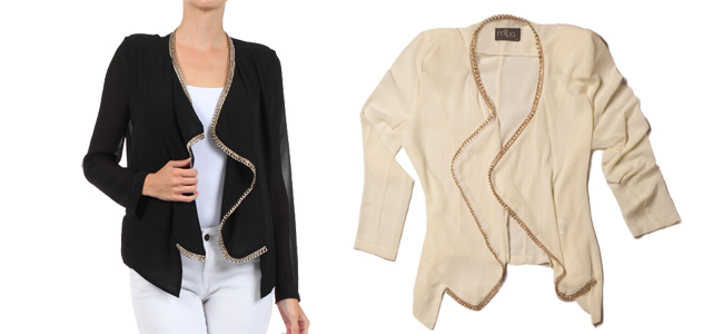 Blazer estructurado combinado con un look de invierno para la noche