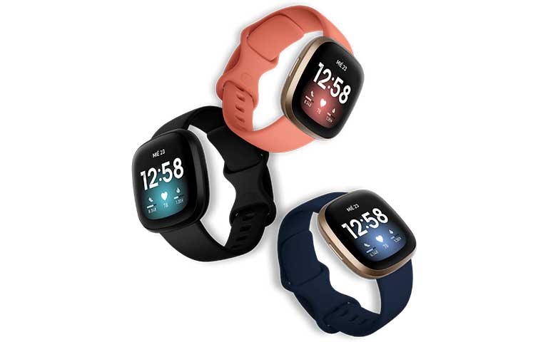 Fitbit Versa 3 (negro, rosa y azul medianoche)