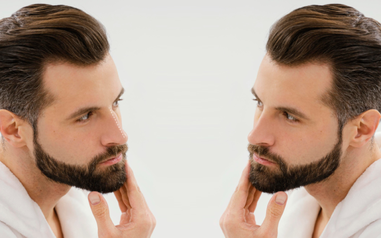 Hombre que prepara su piel para afeitarse y cambiar de look