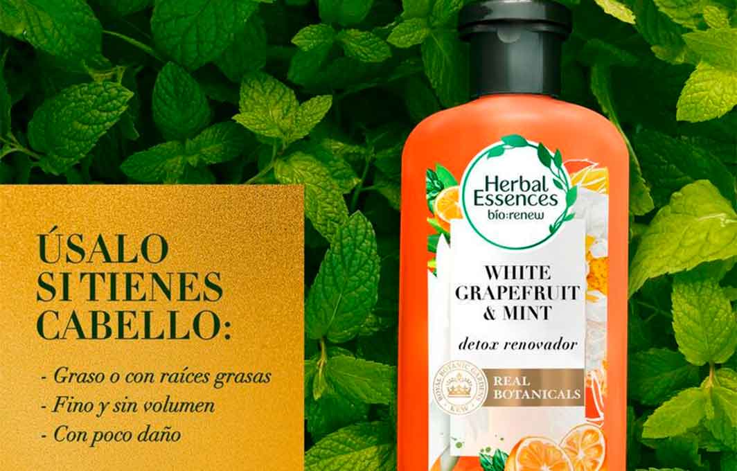 detox capilar con la colecci&oacute;n White Grapefruit & Mint de Herbal Essences b&iacute;o:renew,
